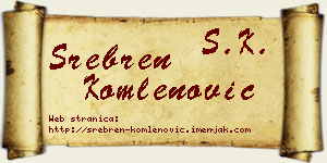 Srebren Komlenović vizit kartica